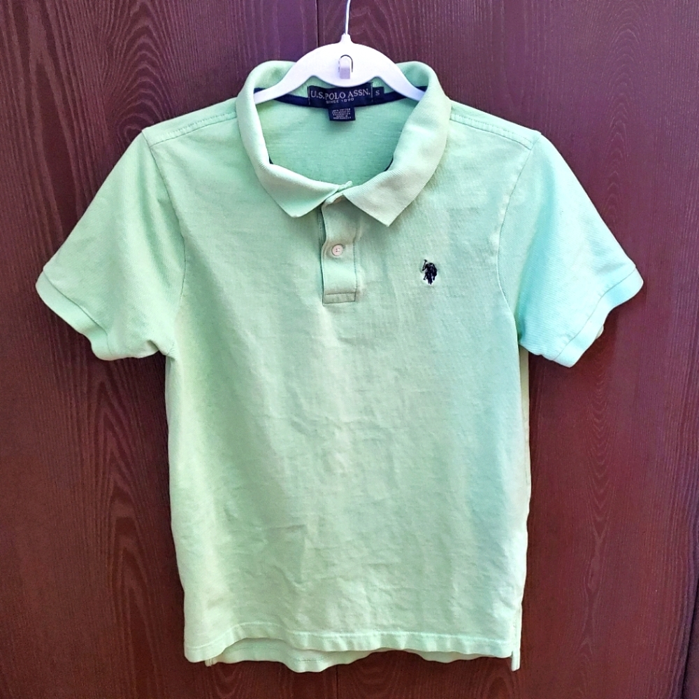 Us polo assn light green polo size small mens